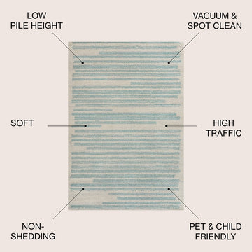 Khalil Modern Berber Stripe Area Rug